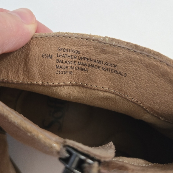 Sofft Coleta Suede Ankle Bootie Boots Womens Barley Metallic Western sz 6.5 - Picture 6 of 7